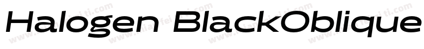 Halogen BlackOblique字体转换